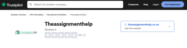 Theassignmenthelp.co.nz doesn't have reviews on Trustpilot.
