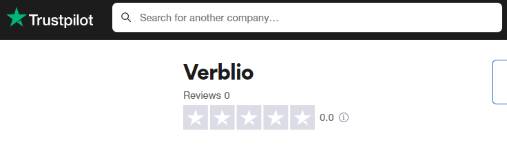 Verblio.com doesn't have reviews on TrustPilot.