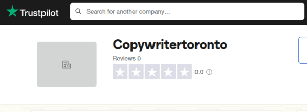 Copywritertoronto.com doesn't have reviews on TrustPilot.