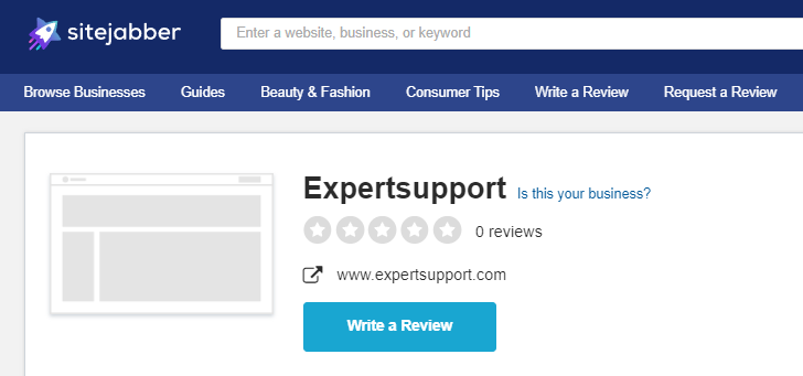 Expertsupport.com doesn't have reviews on SiteJabber.