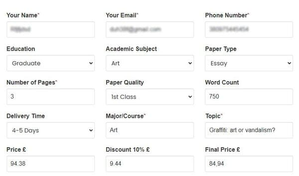 Theassignmenthelp.co.nz order form