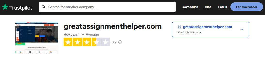 Greatassignmenthelp.com reviews on TrustPilot.