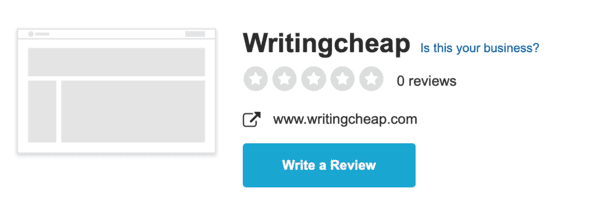 Writingcheap.com doesn't have reviews on TrustPilot.