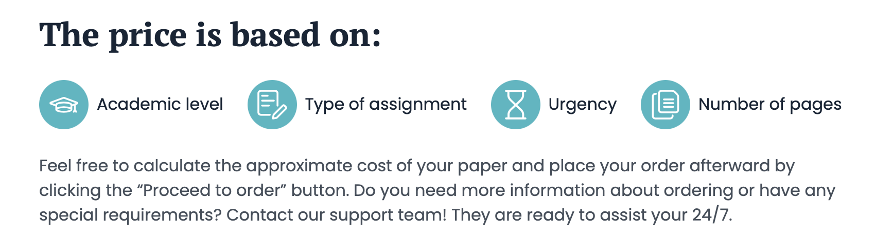 The cost of a paper on Superbpaper.com depends on academic level of my paper, the type of the assignment, the number of pages, and the deadline.