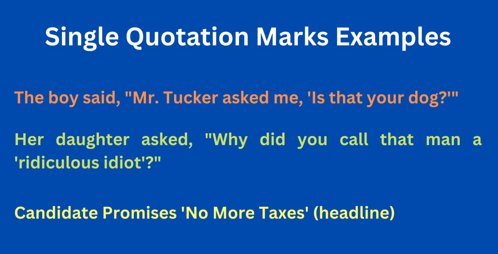 How to Use Single Quotation Marks