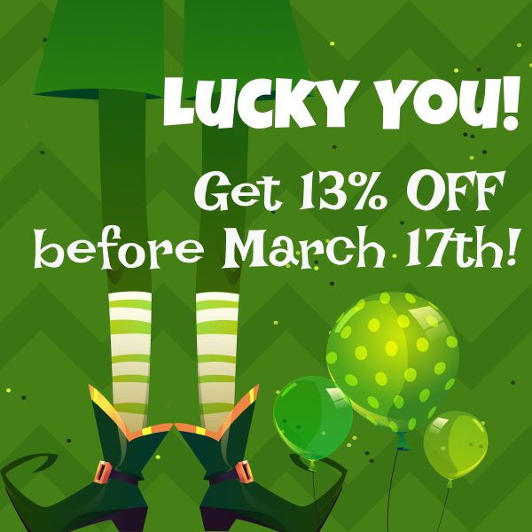 🍀 Your 13% Lucky Discount Is Ready
