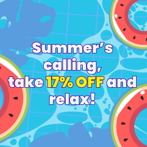 ☀️Summer's Here! Skip the stress. Take 17% discount!🍦