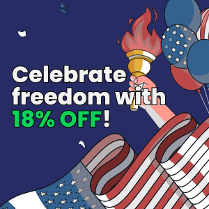 Fireworks + 18% OFF = freedom🗽
