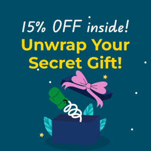 Unwrap Your Secret Gift! 15% OFF Inside!