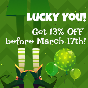 🍀Your Lucky 13% OFF Is Here!