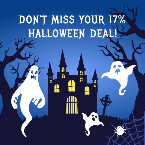 Don’t miss your 17% Halloween deal!🎃
