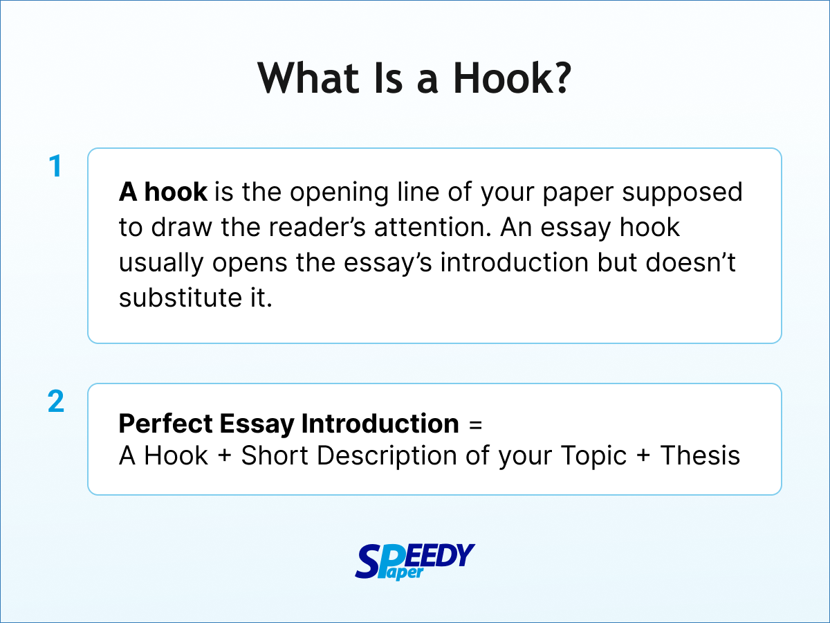 hook in an essay means