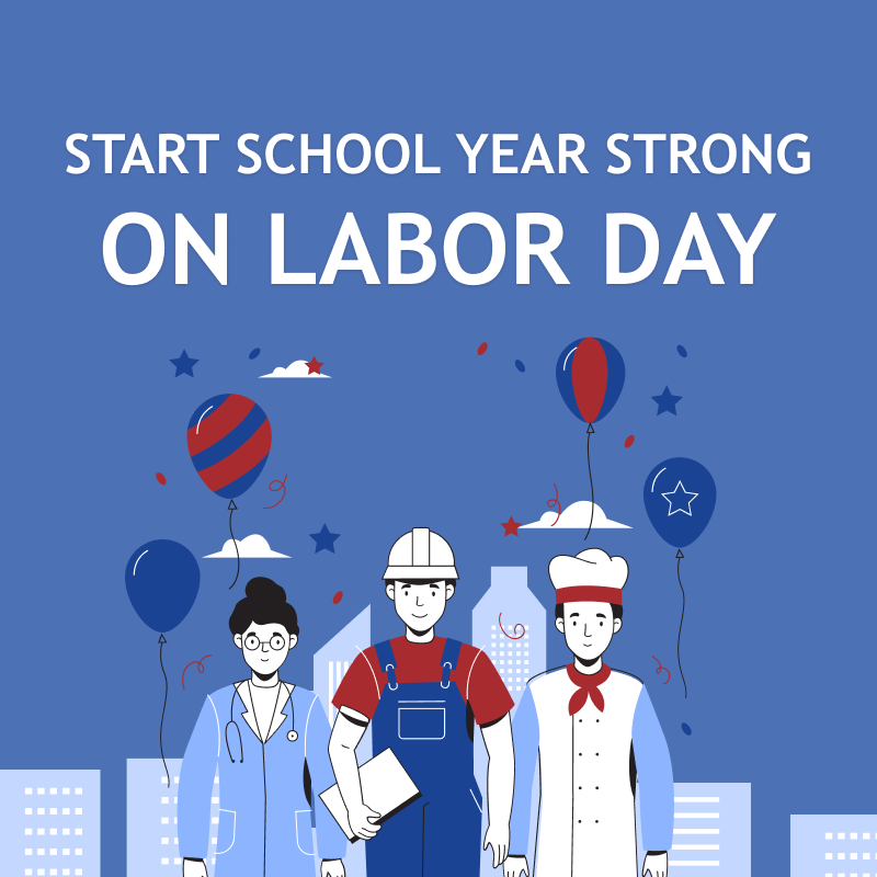 Start school year strong with 15% off on Labor Day